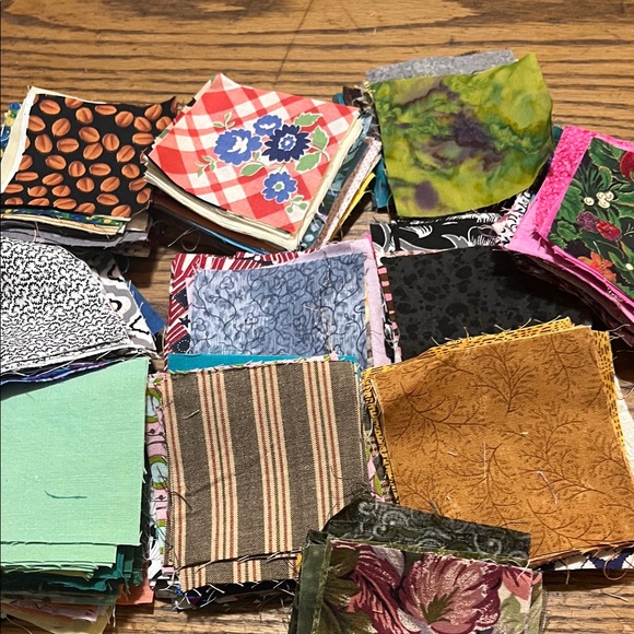 vintage cotton patchwork squares Other - Vintage quilt funky colorful Colorful Fabric Squares for Quilting